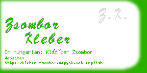 zsombor kleber business card